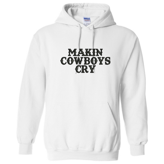 Makin Cowboys Cry Embroidered Crewneck