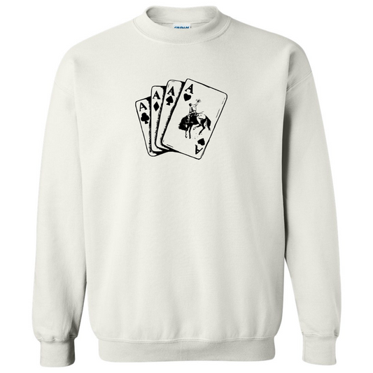 Western Playing Cards Vinyl Crewneck